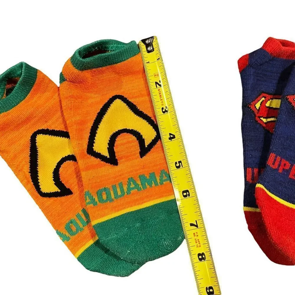 DC Comics Bundle Lot Wonder Woman Aquaman The Flash Superman Harley Quinn Socks